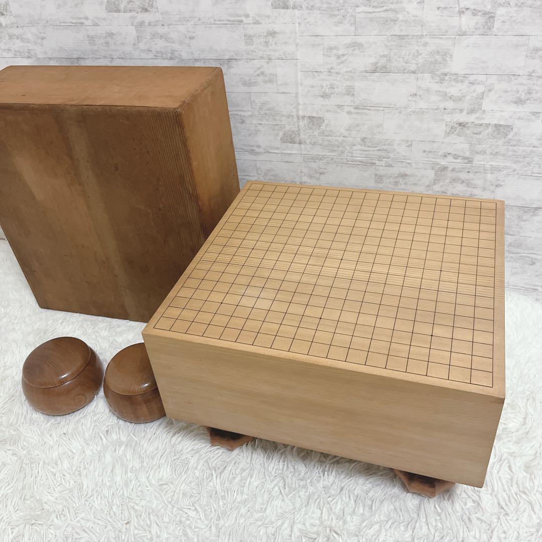 囲碁盤 蛤碁石 32号 那智黒碁石 へそ付 脚付き碁盤 ハマグリ 本榧? 新榧?