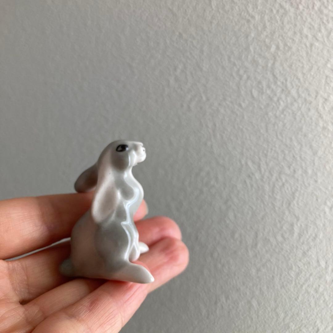 ロモノーソフ　ヴィンテージフィギュリン/フィギュア　希少な垂れ耳ウサギ　うさぎ