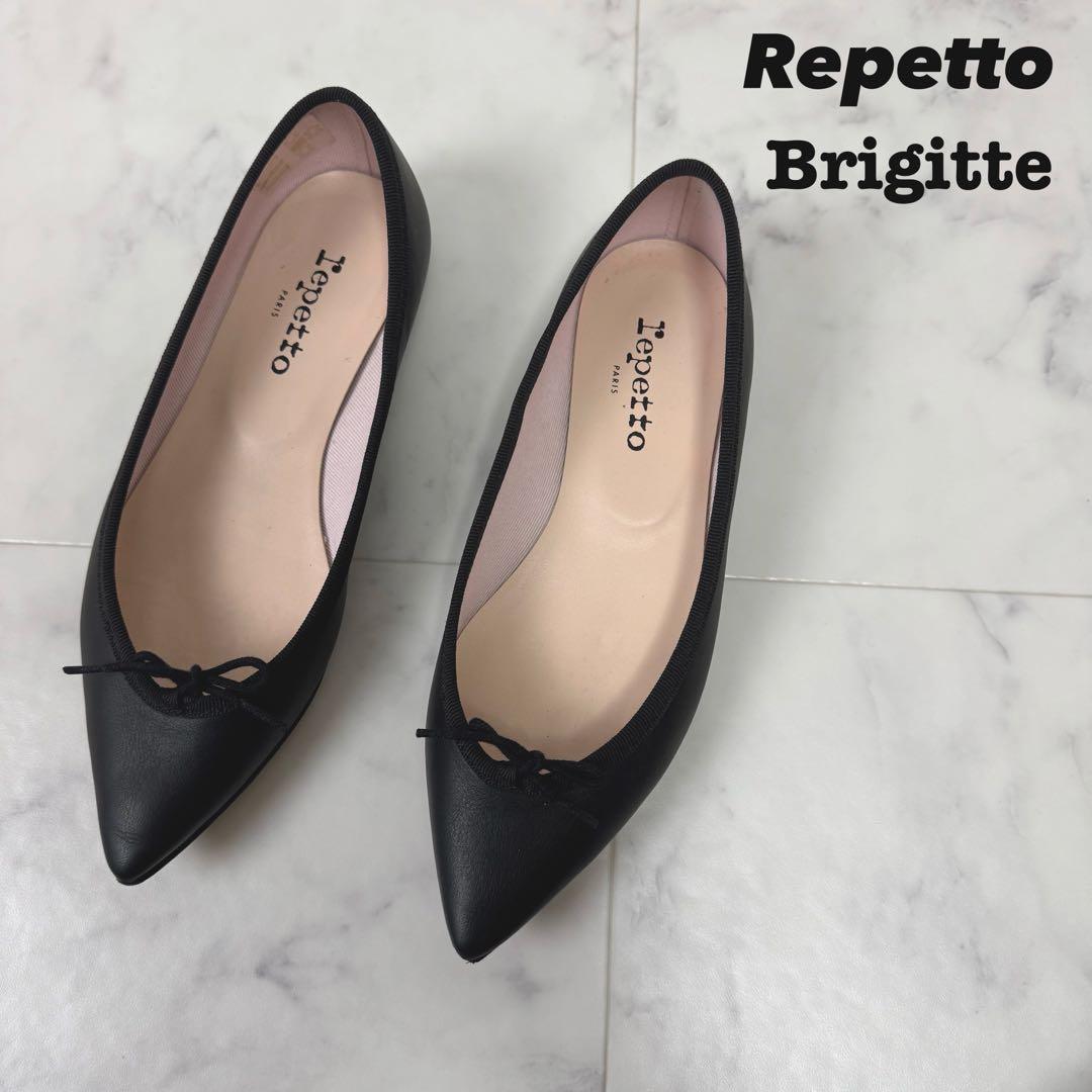 【美品】 レペット ブリジット バレエシューズ ポインテッドトゥ レザー