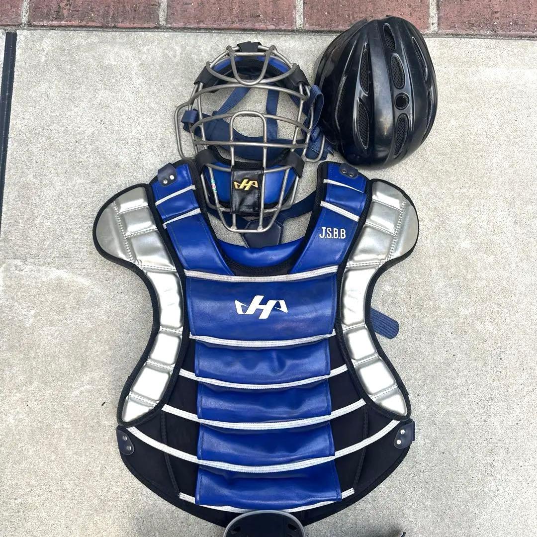 ハタケヤマ キャッチャー防具 限定色 軟式 大人 野球 捕手 フルセット
