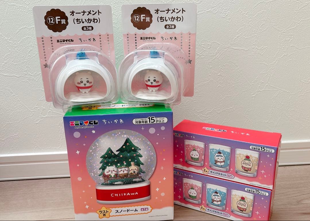 ちいかわ　エニマイくじ　キャンドル スノードーム オーナメント