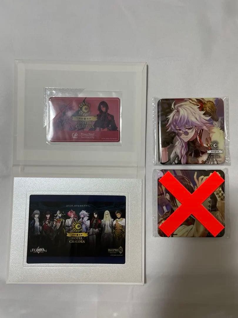 FGO　ホテル　アメニティ　缶バッジ　カードキー　マーリン　太公望