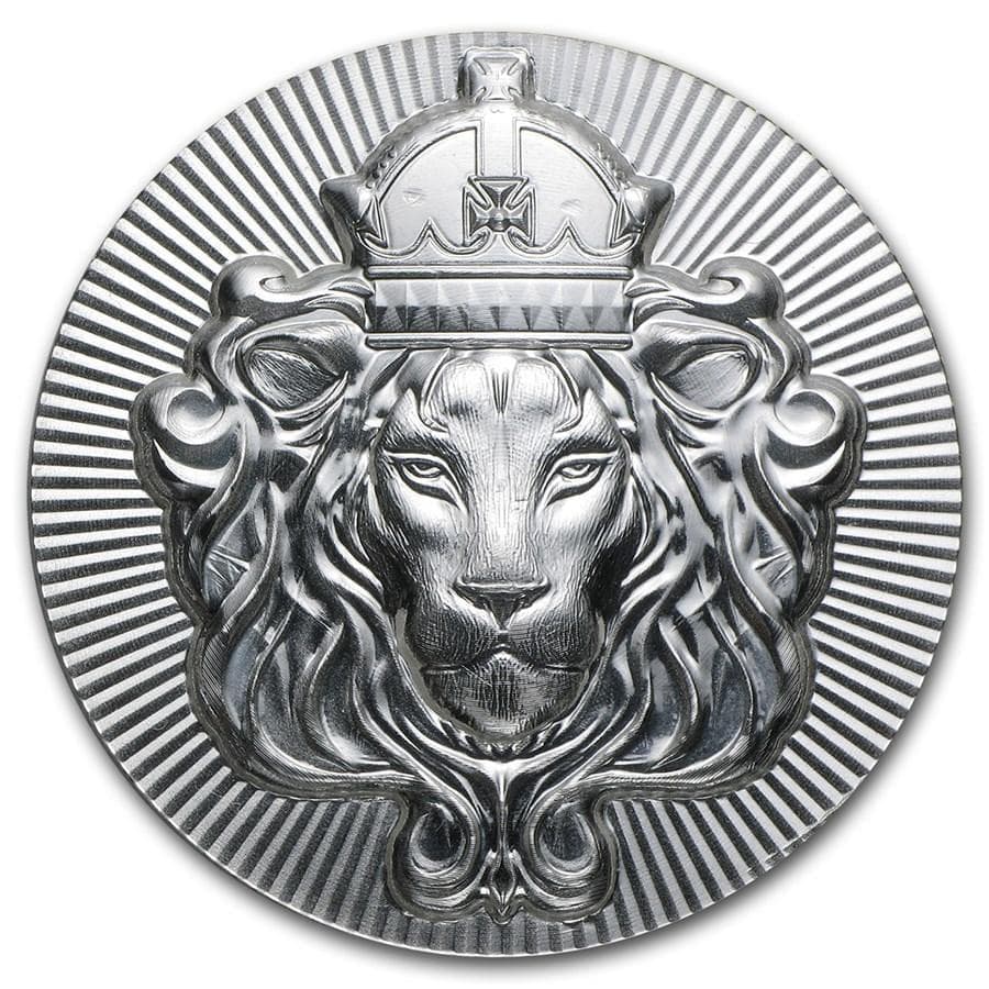 100グラム シルバーラウンド ×5個 - スコッツデールスタッカー®　ライオン