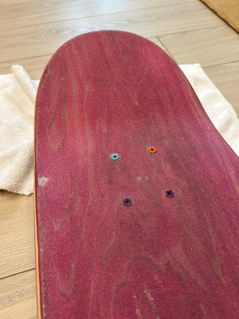 パープルデッキ オレンジウィール スケートボード