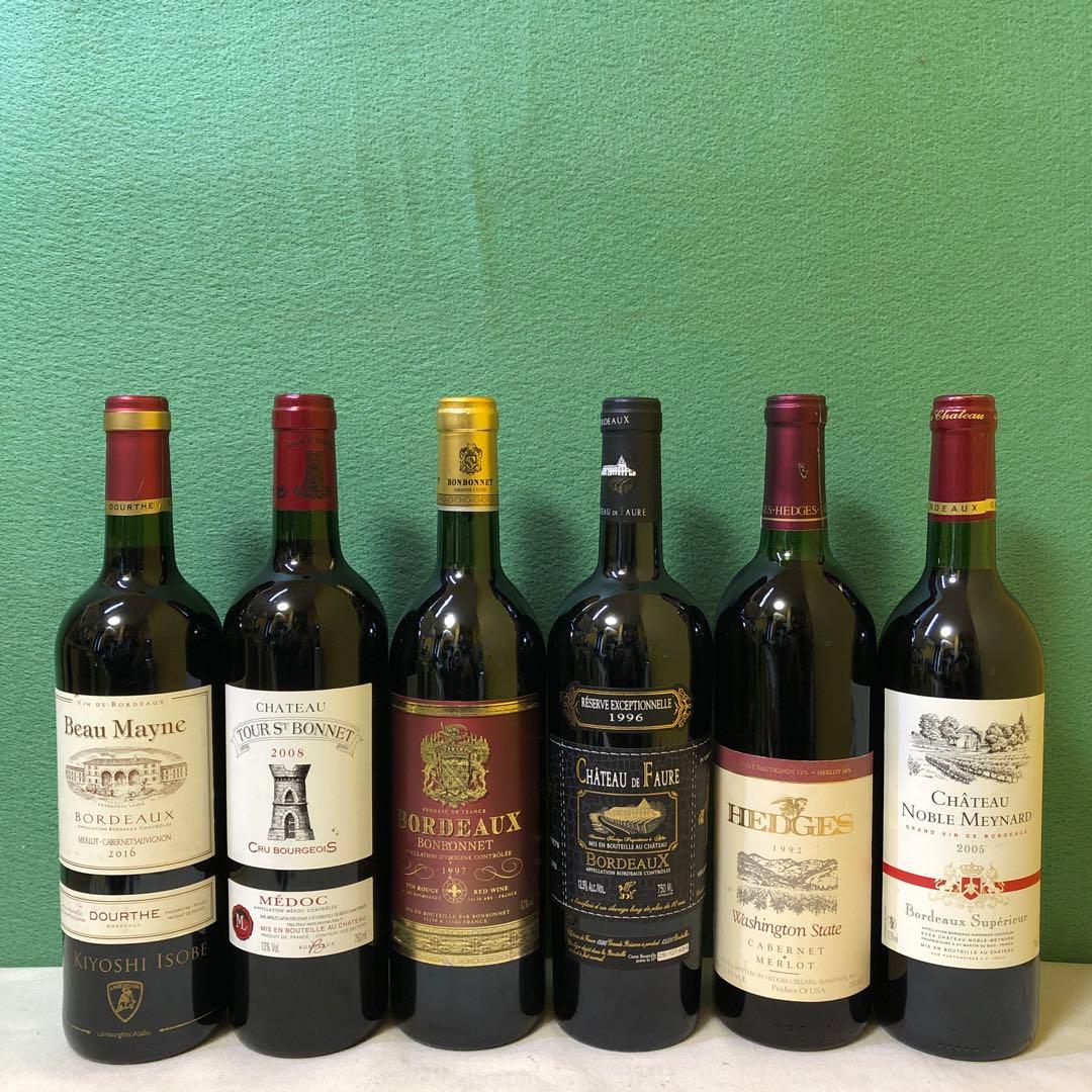 と20●フランス ボルドー赤ワイン6本セット