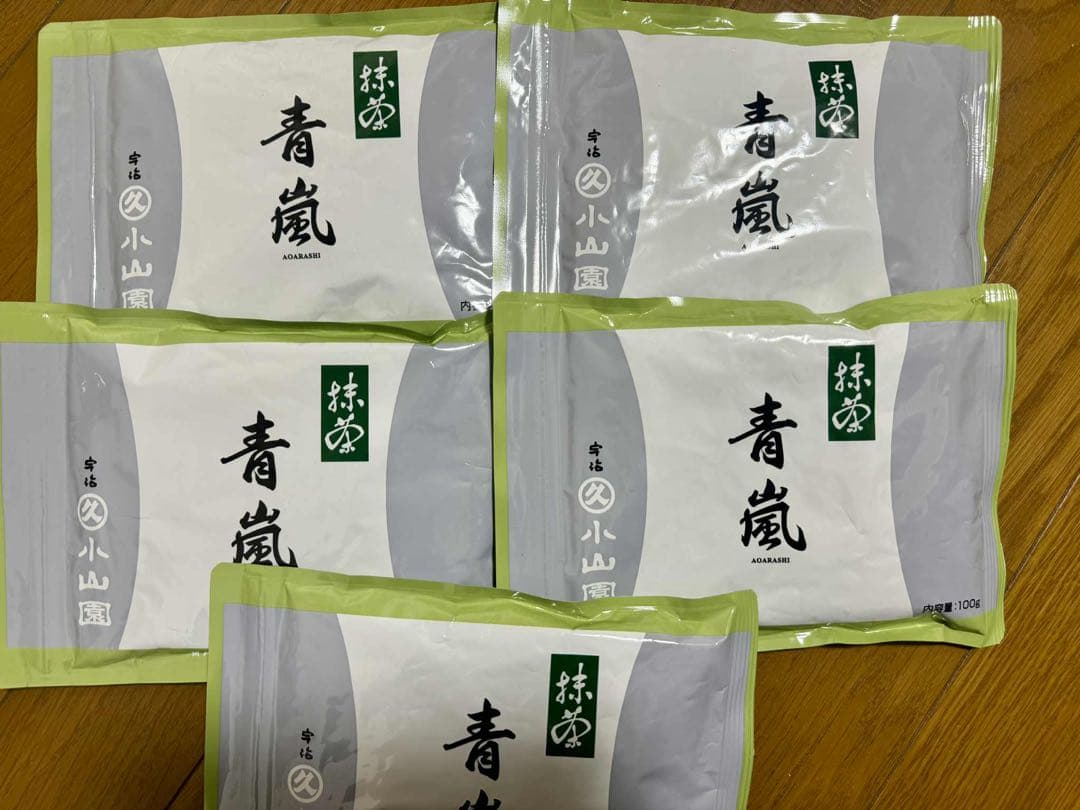 抹茶丸久小山園 青嵐 100g袋　5点セット