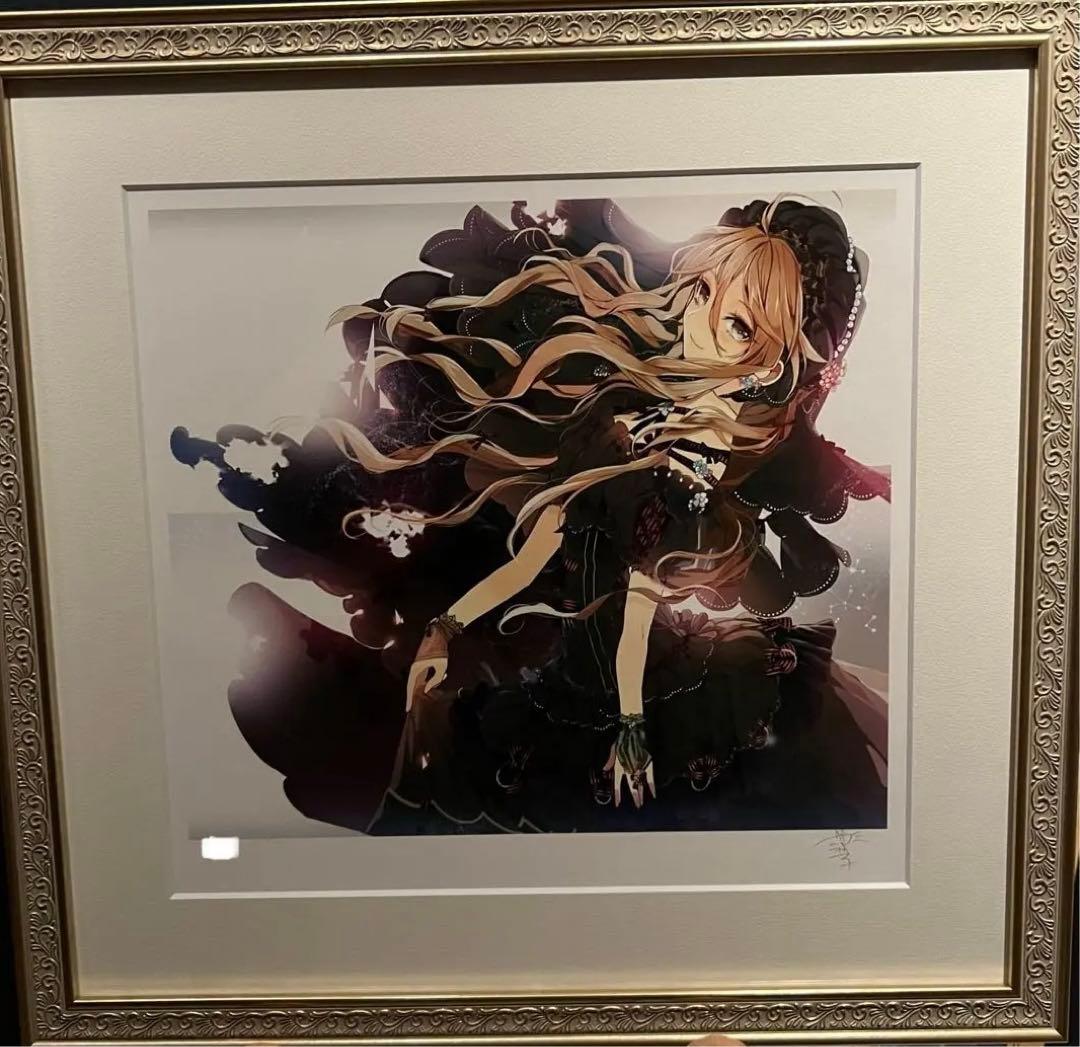 アールビバン　版画　BLACK DRESS マニャ子