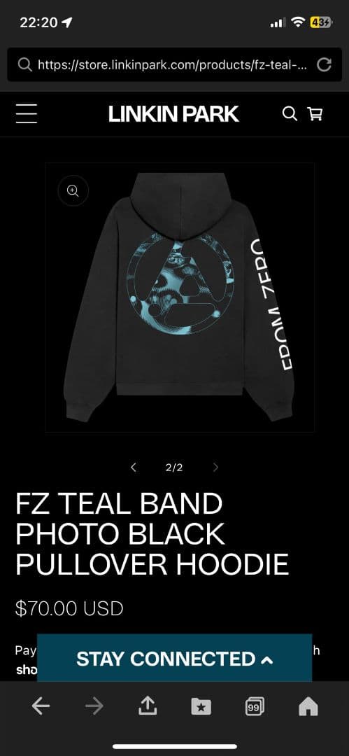 LINKIN PARK FROM　ZERO プルオーバーパーカー L新品