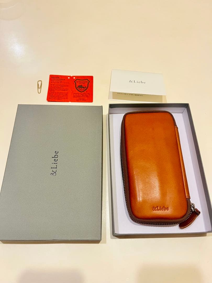&Liebe アンドリーベ 栃木レザー ペンケース 茶色