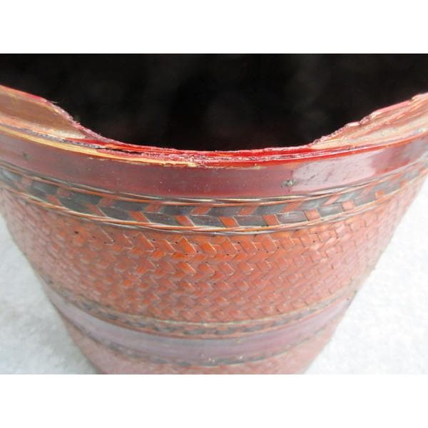 竹製網代二段手提げ提籃 [B28239]