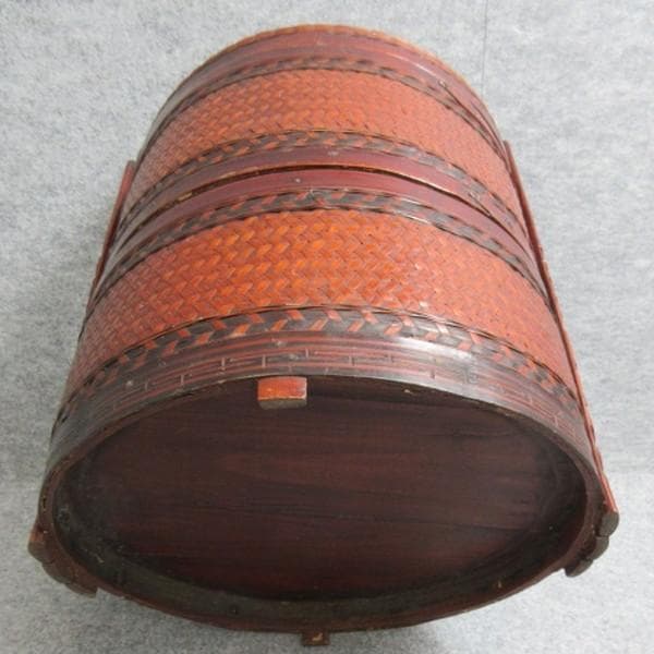 竹製網代二段手提げ提籃 [B28239]