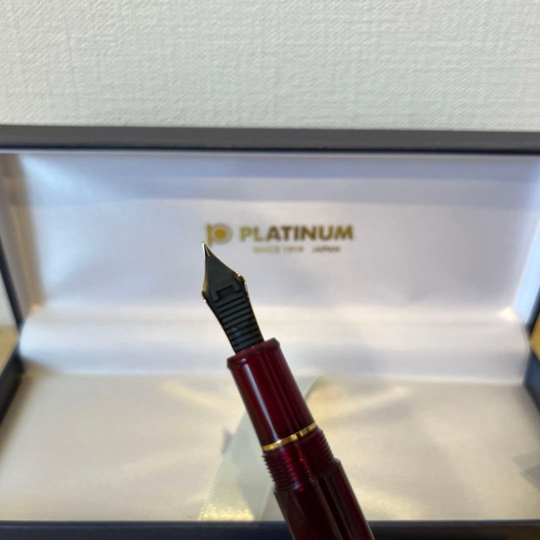 未使用　プラチナ 万年筆 センチュリー#3776 ブルゴーニュ
