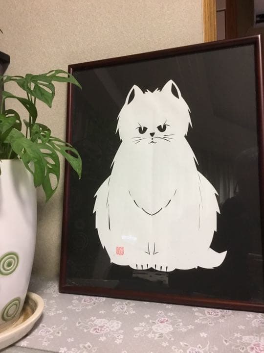 “江戸紙切り絵”‼️猫の絵