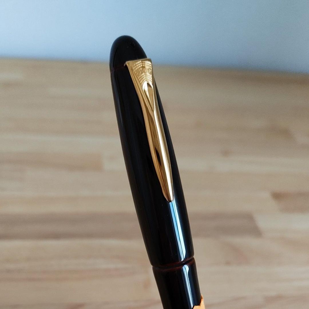 プラチナ万年筆 出雲 赤溜 中字 (M)