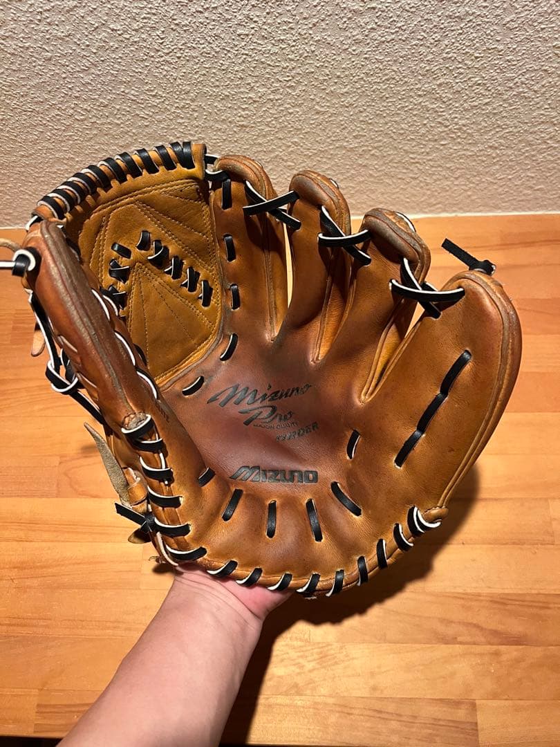 即購入禁止ミズノプロ 硬式 投手用 グローブ｜全紐交換済｜Mizuno Pro｜