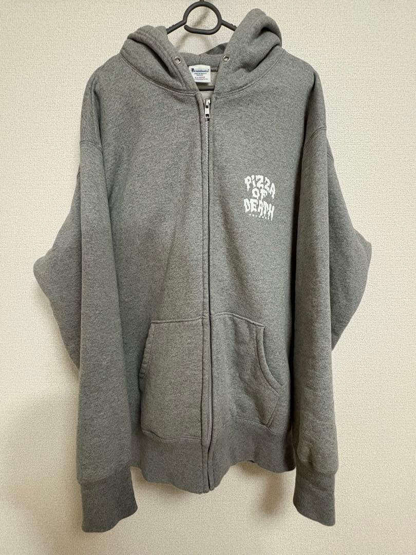 PIZZA OF DEATH ジップアップフーディ X-LARGE グレー