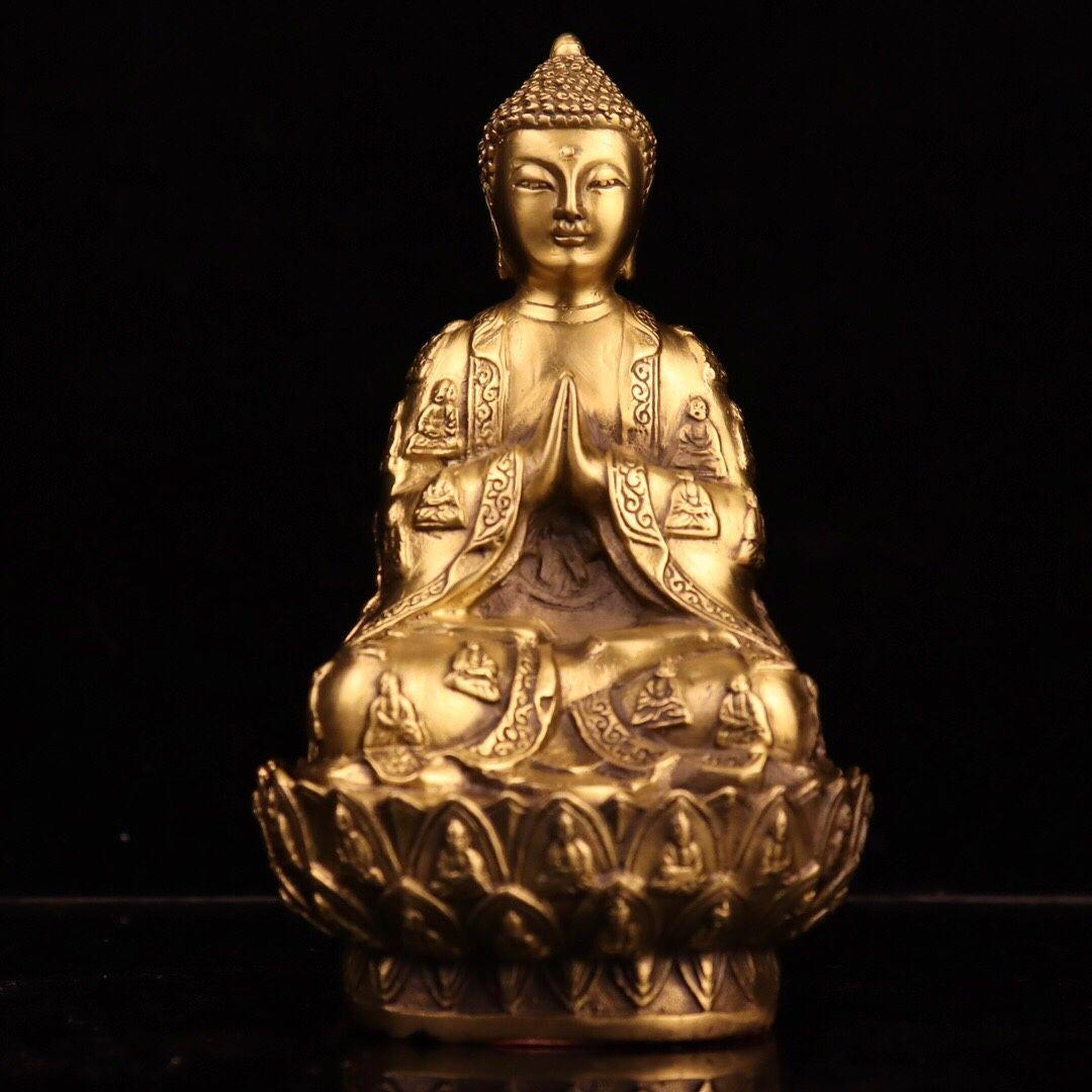 仏教美術 仏像 万仏朝宗千面如来仏 銅製 銅器