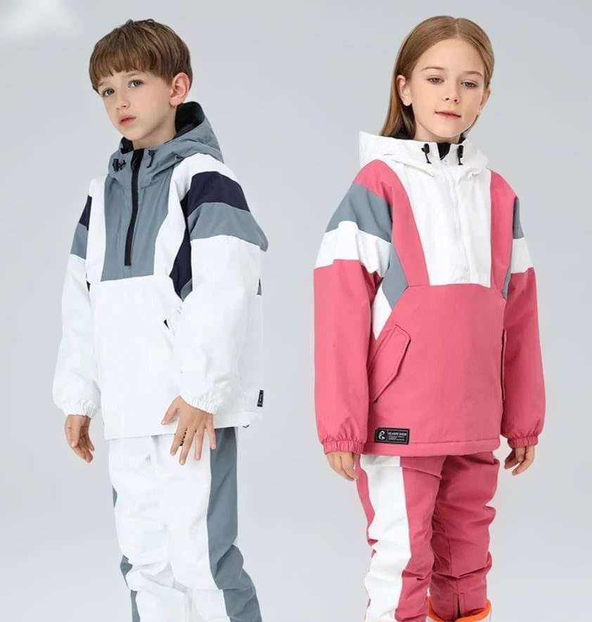 子ども用スノーボードウェア カラーブロック689