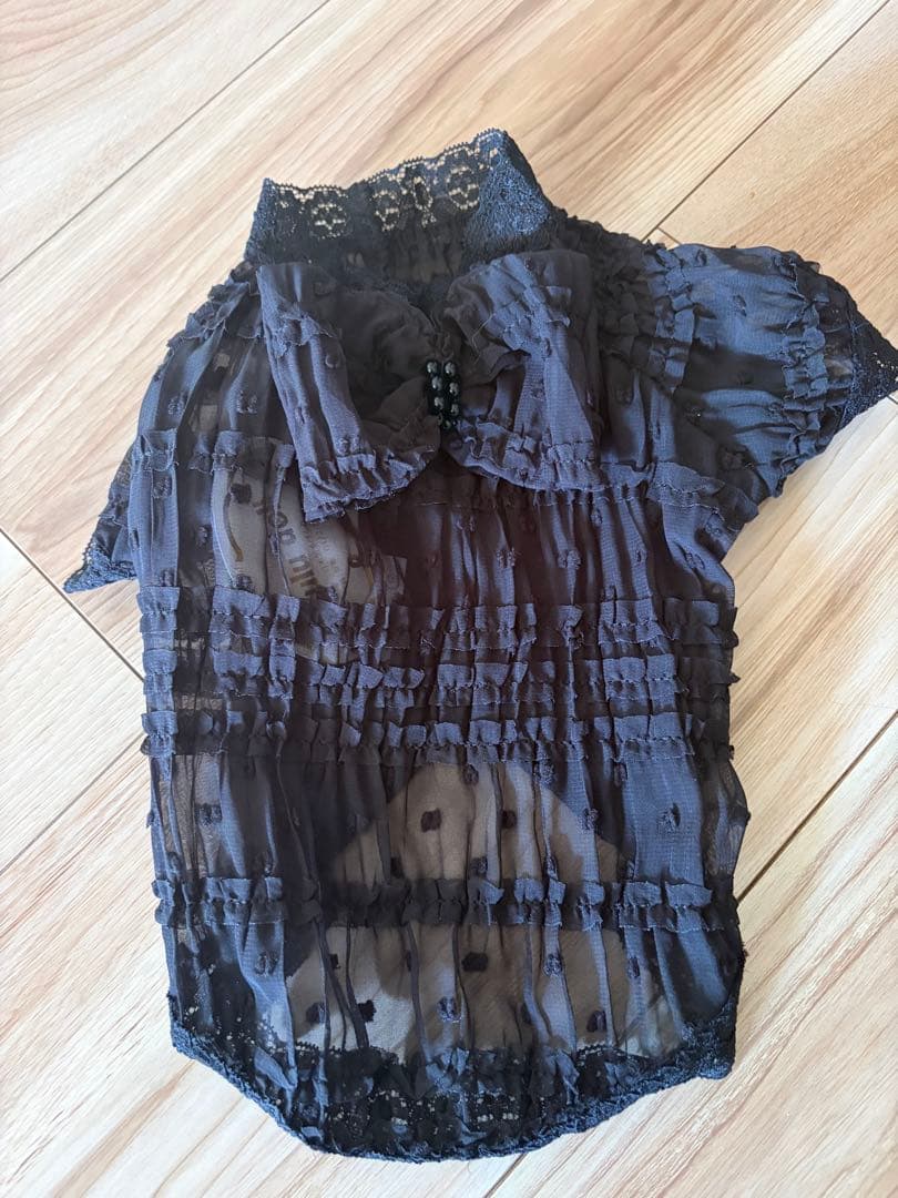 ルルドール　リボンインナーTシャツ　ブラック