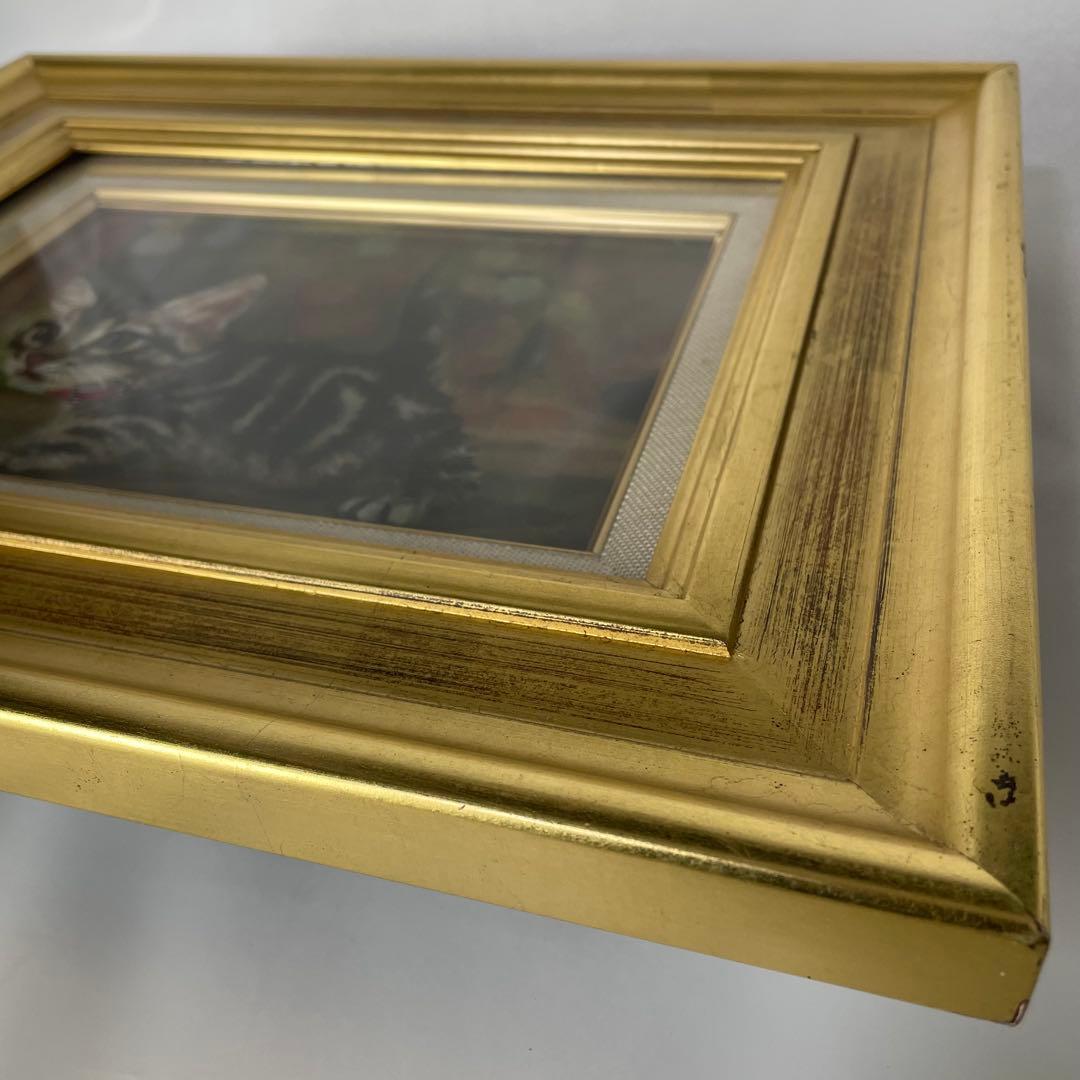 梅澤恭介 油彩 油絵 猫 アメリカンショートヘア アメショ 絵画