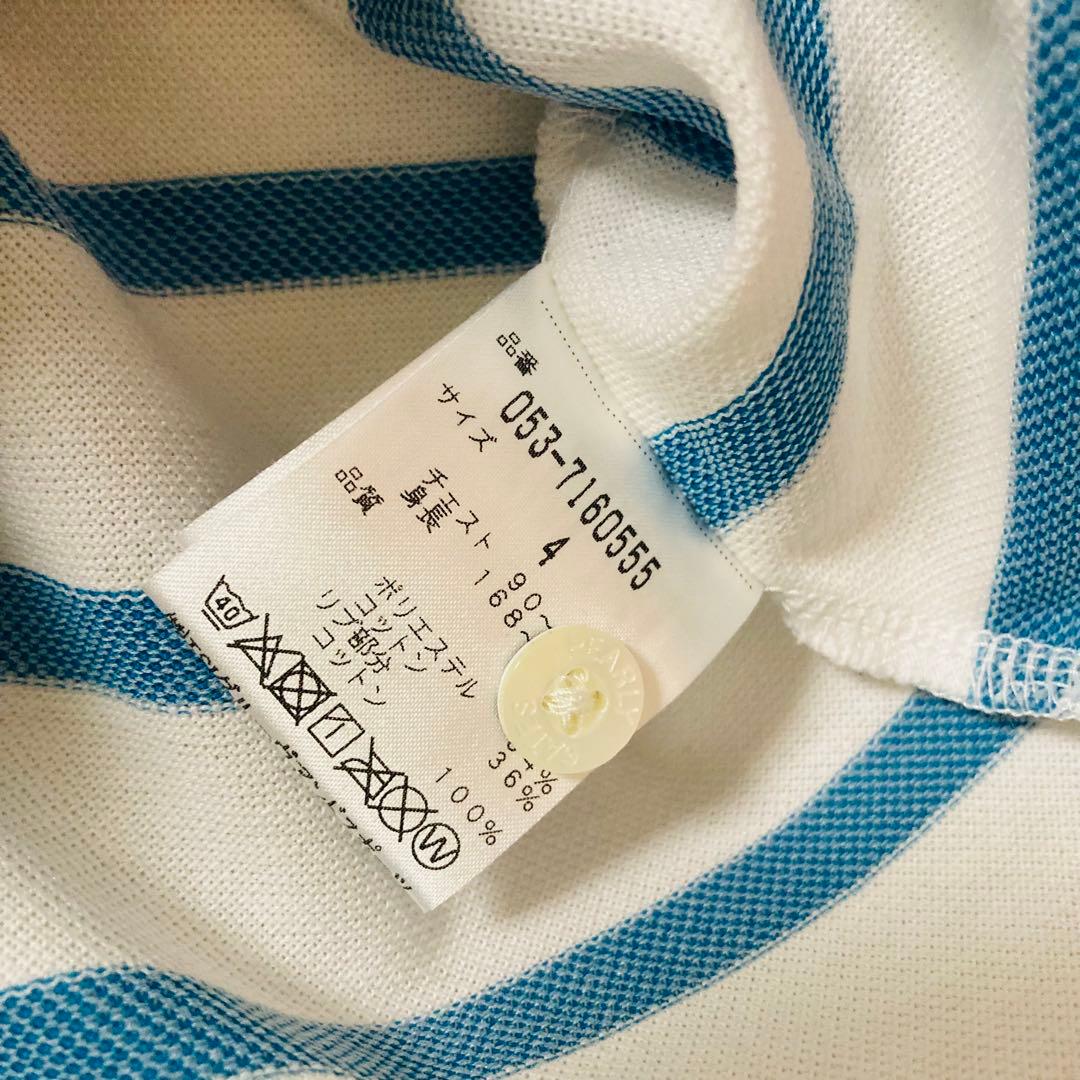 美品✳️PEARLY GATES『ゴルフ ポロシャツ ボーダー 半袖』サイズ4