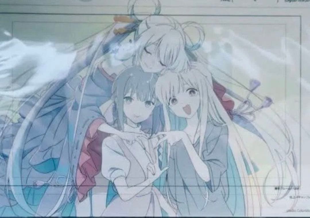 超かぐや姫 ラフ原画 グッズ　アクリルパネルイラスト一致品　おまけ付き