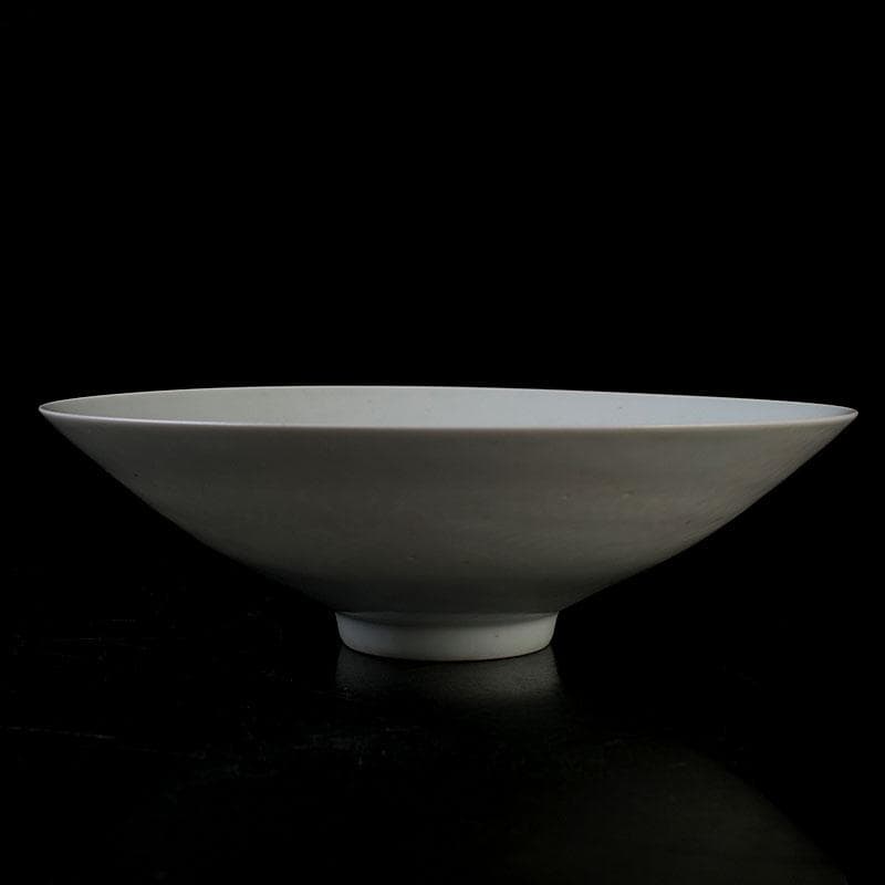 中国　影青　刻蓮花文鉢　飾皿　Z　8607