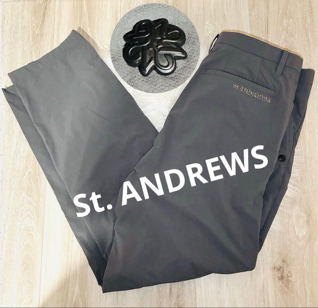 未使用級　St. ANDREWS ストレッチ　パンツ　ゴルフ　ロゴ刺繍