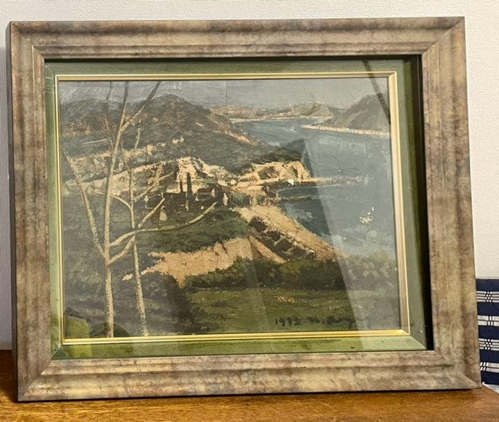 作家印あり　1932　物故日本作家　初期油彩　風景画　油絵　美術品