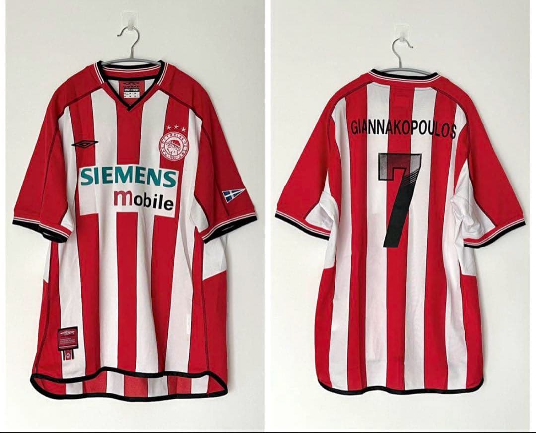【超希少】オリンピアコス☆サッカーユニフォーム/ヤナコプロス umbroギリシャ
