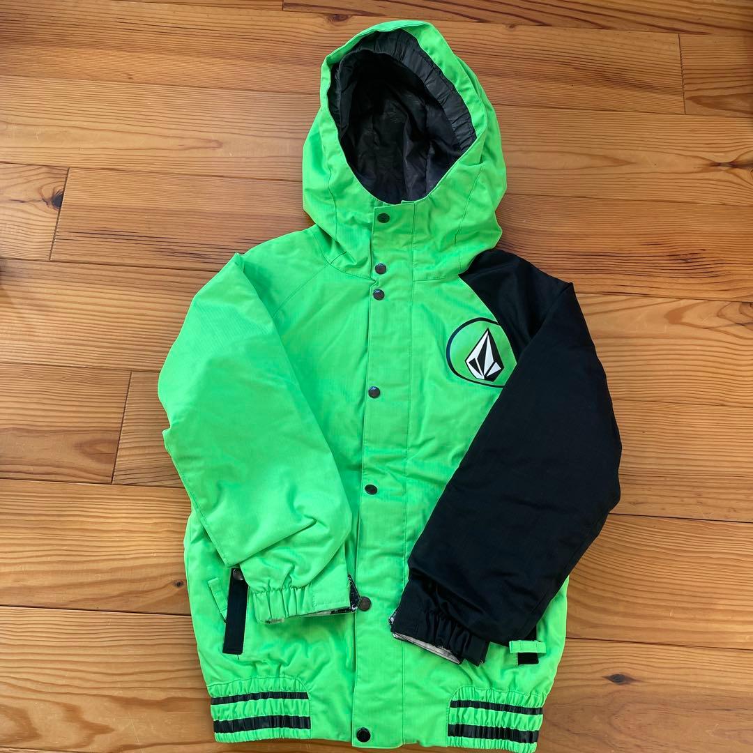 ボルコム 子ども用ジャケット ライトグリーン/ブラック130