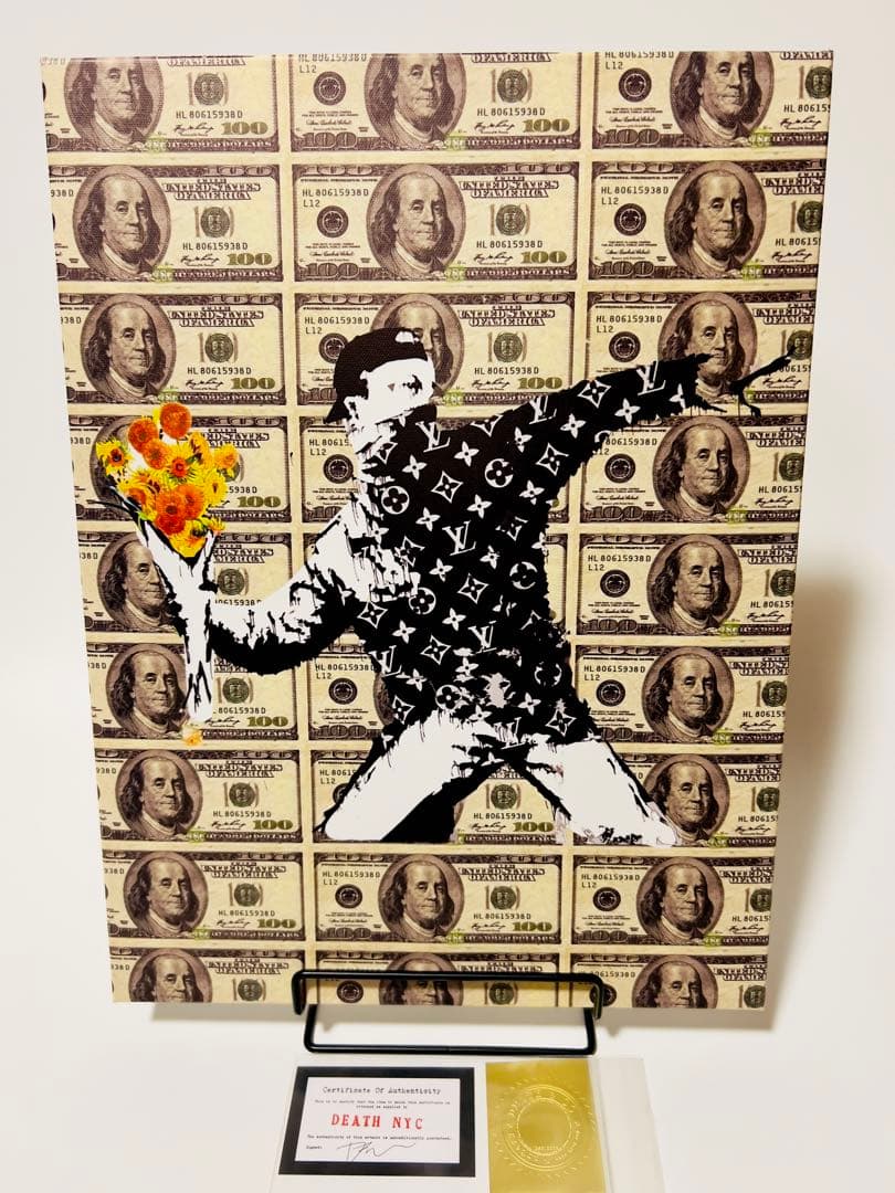 DEATH NYC キャンバスボードタイプ 【認定プレート付き 海外希少作品】