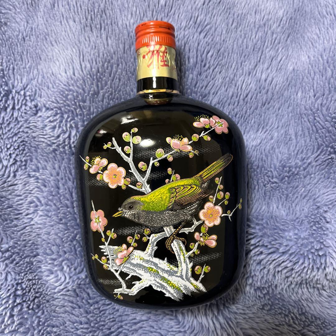 稀少品サントリー ウイスキーアートボトル 梅と鶯