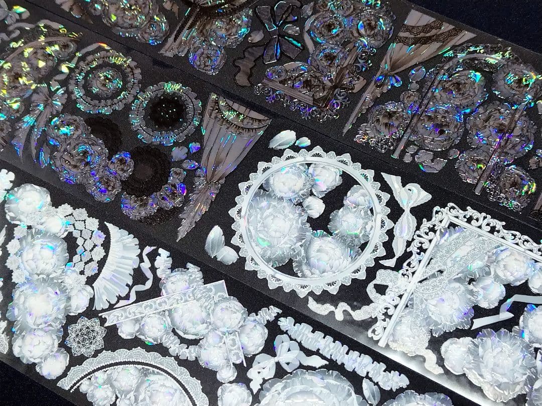 切売 521★ 海外 マスキングテープ マステ PET 装飾 花 贝壳光