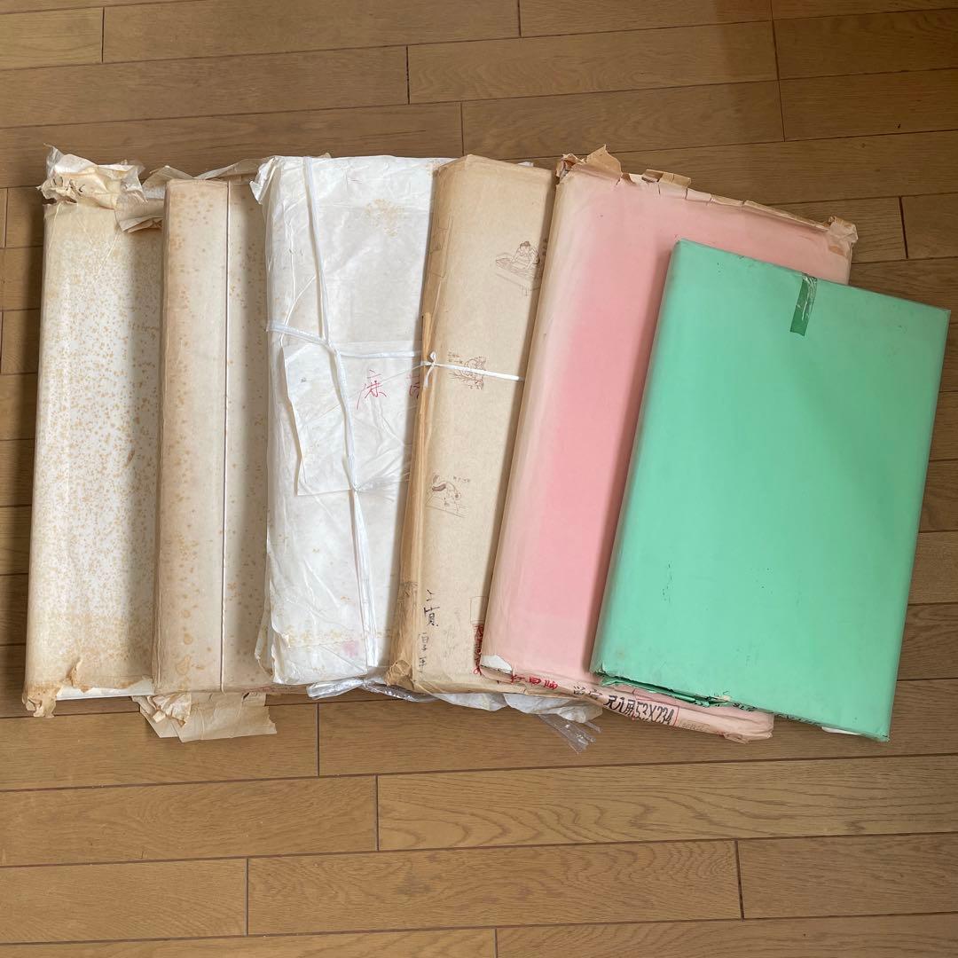 ◆中国 古紙 宣紙 書画 因劦画仙紙 三星牌 紅星牌 廉落 聯落