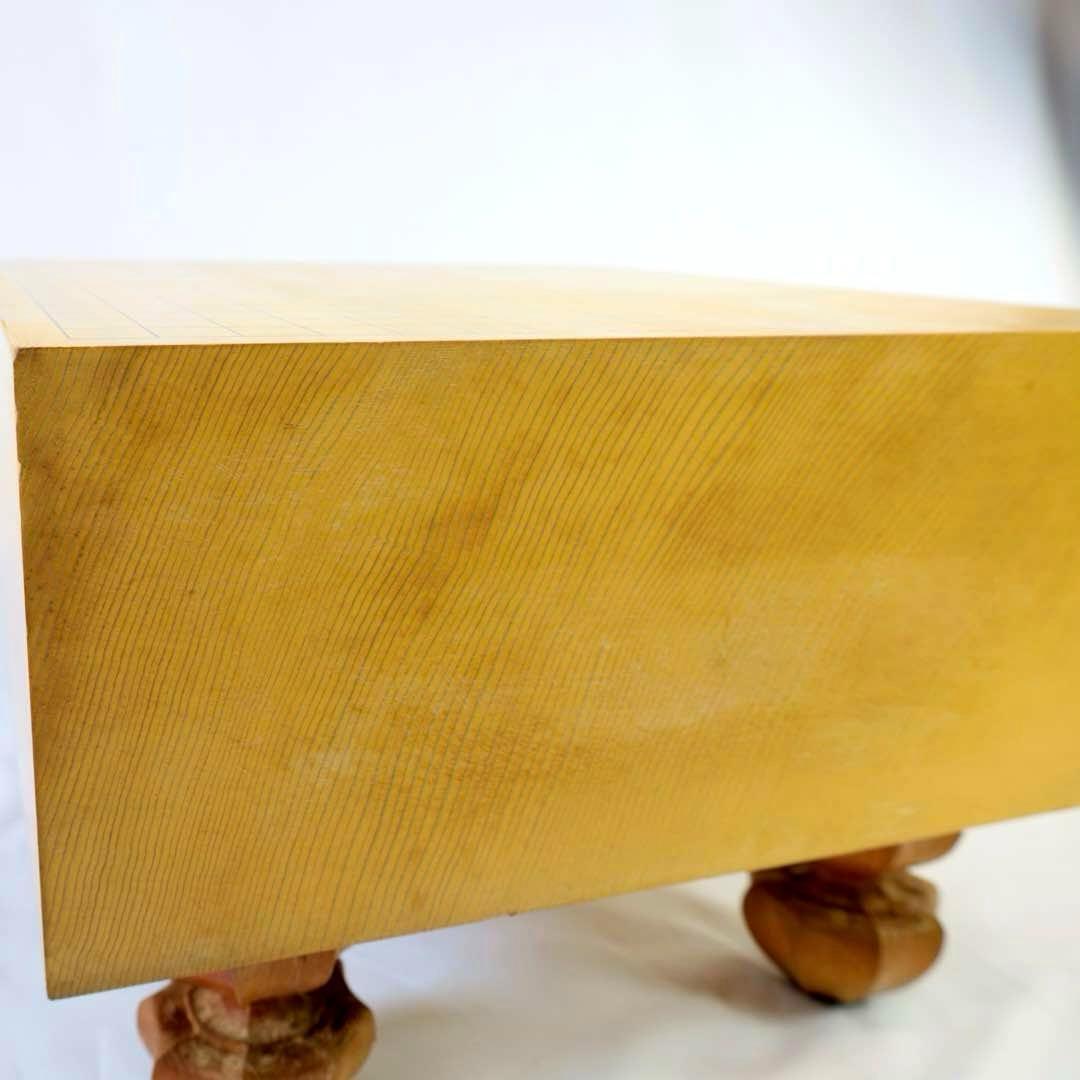 【希少・美品】新榧木使用 囲碁盤　ヘソ　足付き　榧木