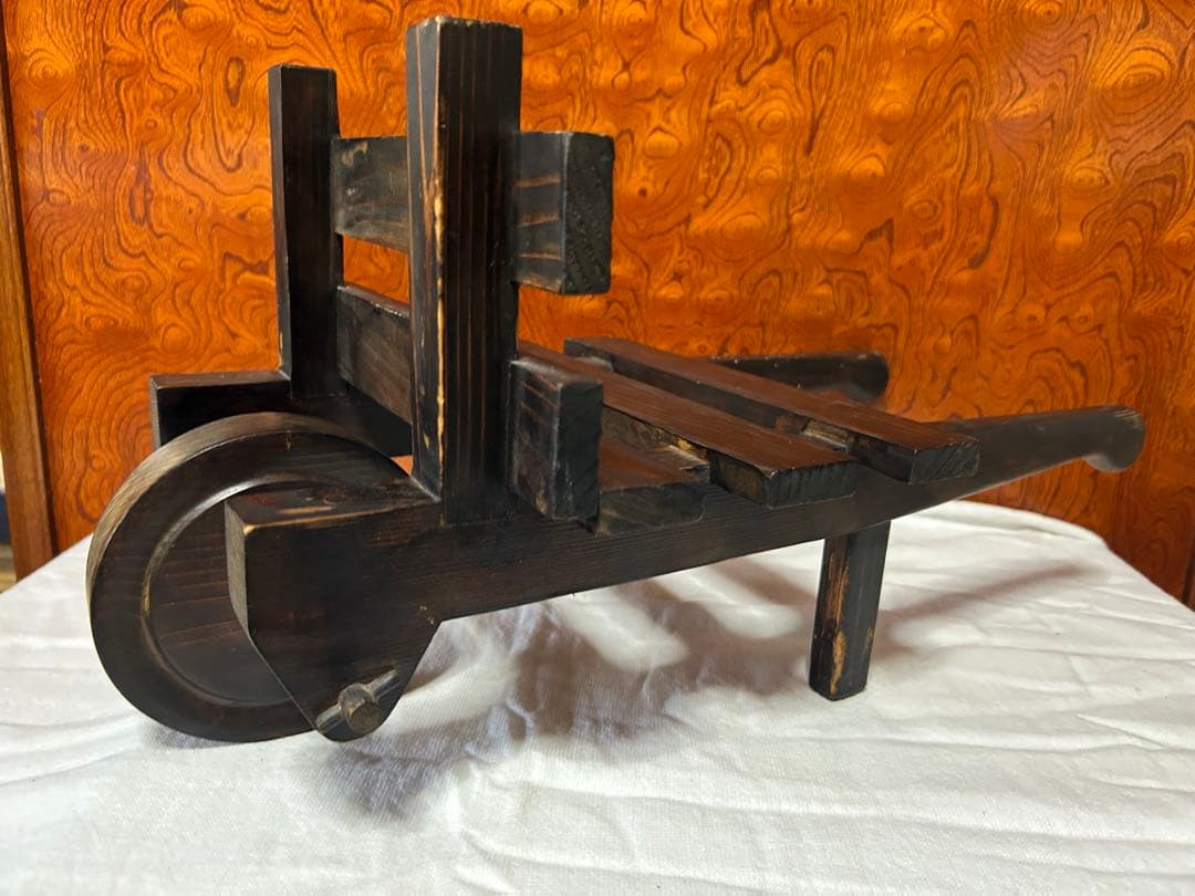 Ts.hs!です☆彡木製手押し車 ダークブラウン