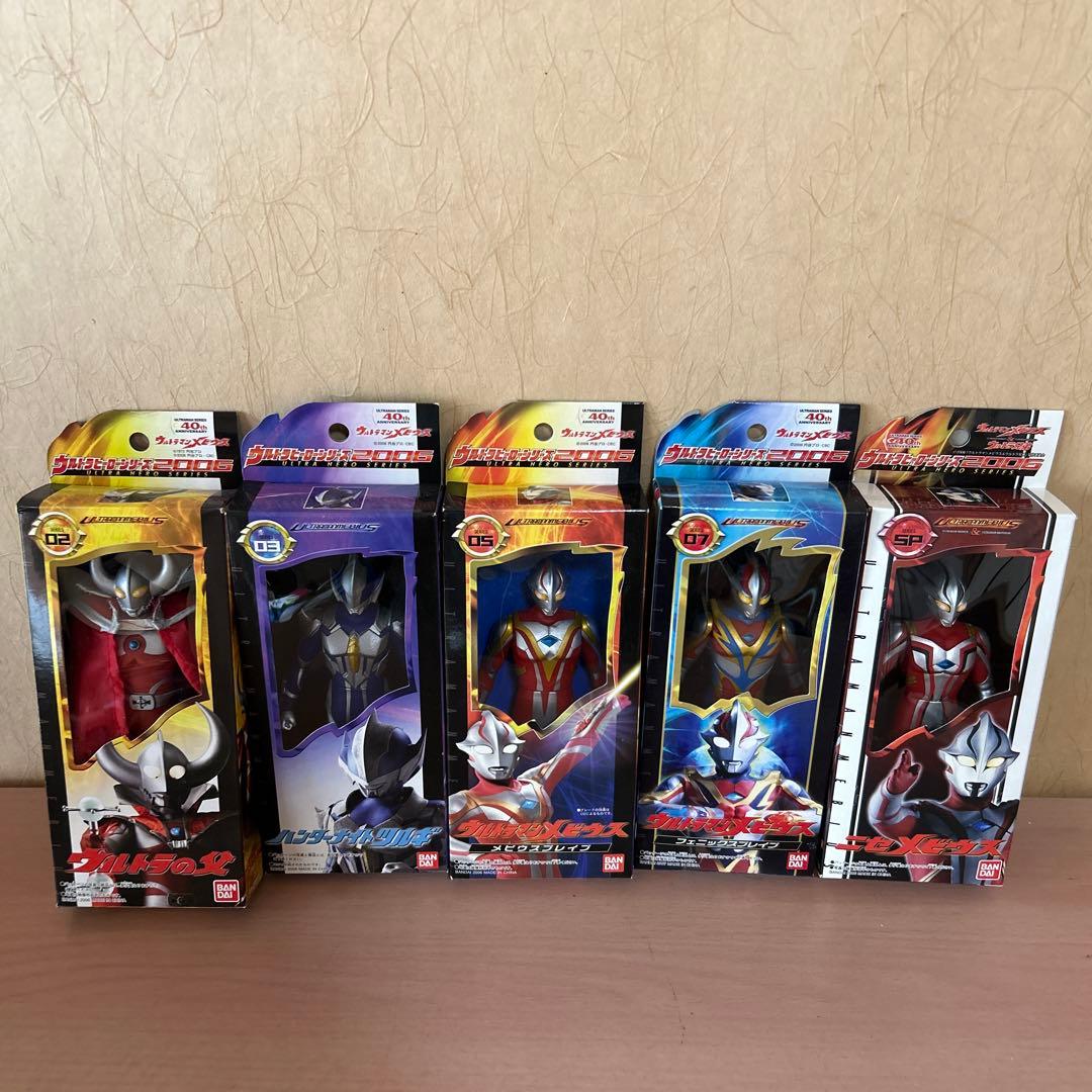 40周年記念　ウルトラの父、メビウスブレイブ、ニセメビウスなど　5種　ソフビ