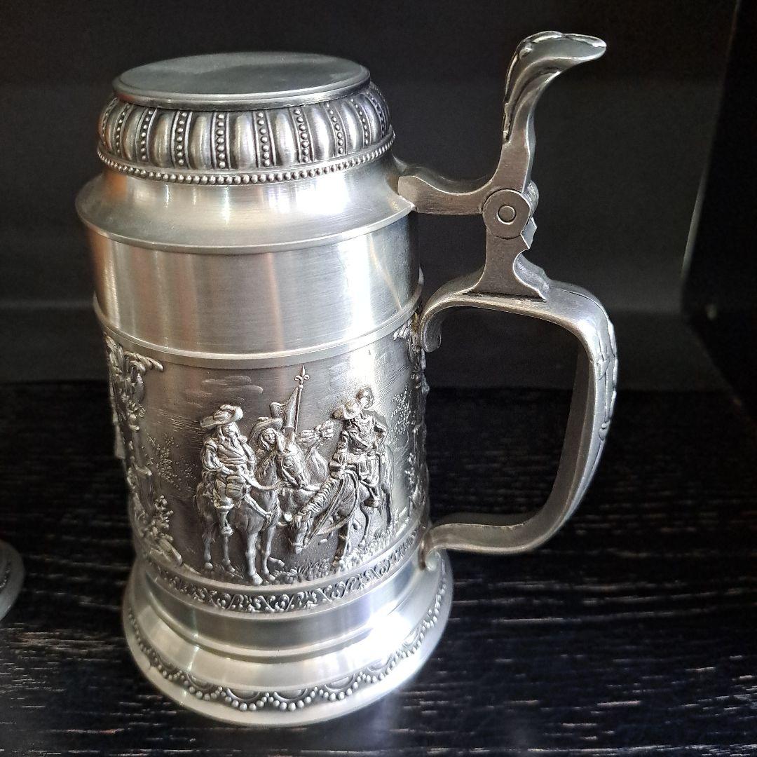 ベルギー製　新品　ピューター　97％　ビアジョッキ&カップ