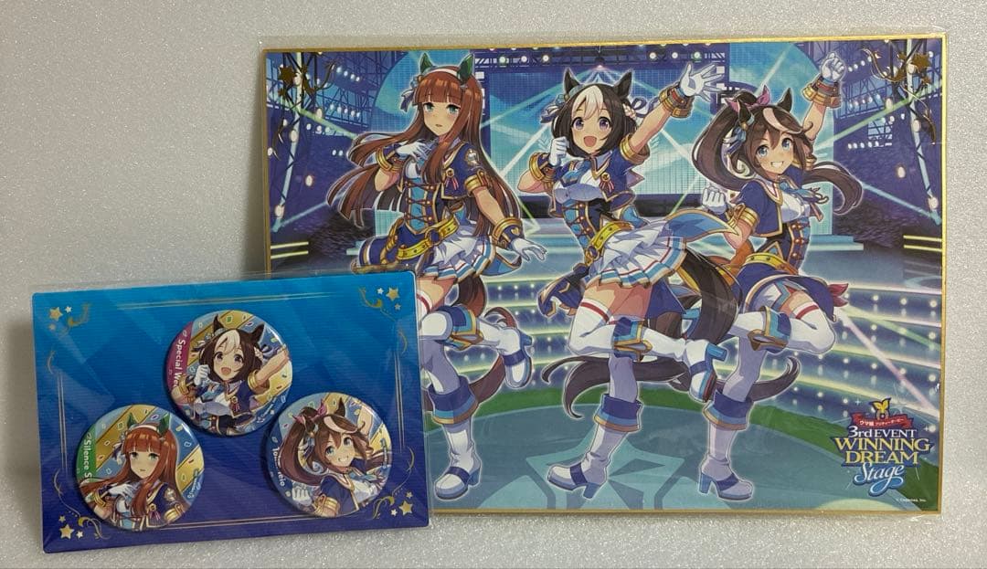 ウマ娘　プリティーダービー　公式　色紙　缶バッジ　3rd EVENT Ver.