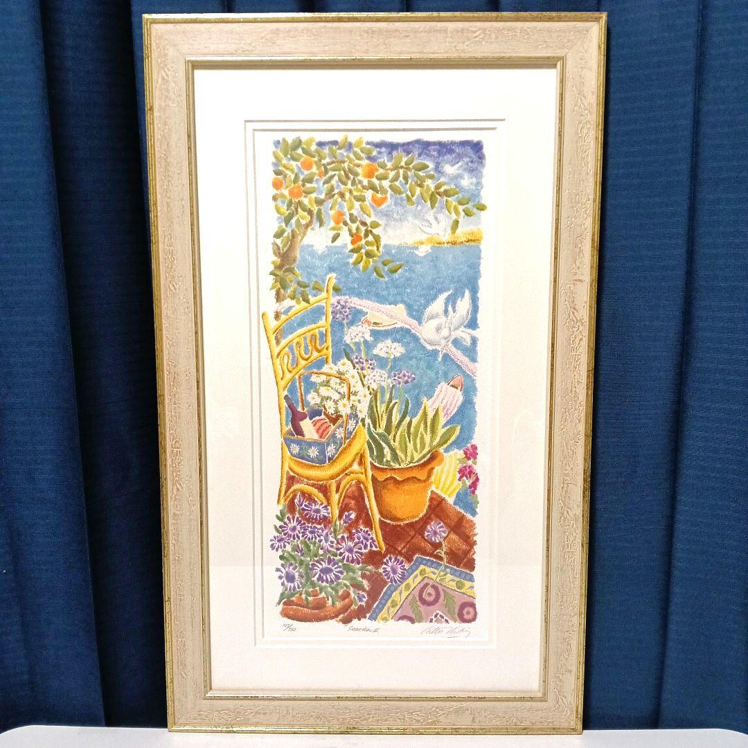 希少 キャシー ホワイティング 額装 直筆サイン・エディション有 大判版画