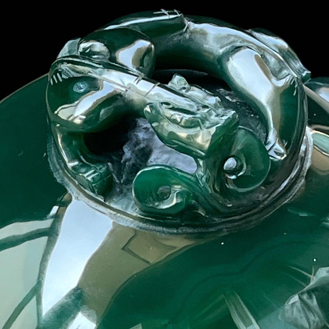 緑瑪瑙　メノウ瓶 天然瑪瑙　厄除け置物　中国伝統工芸 大型