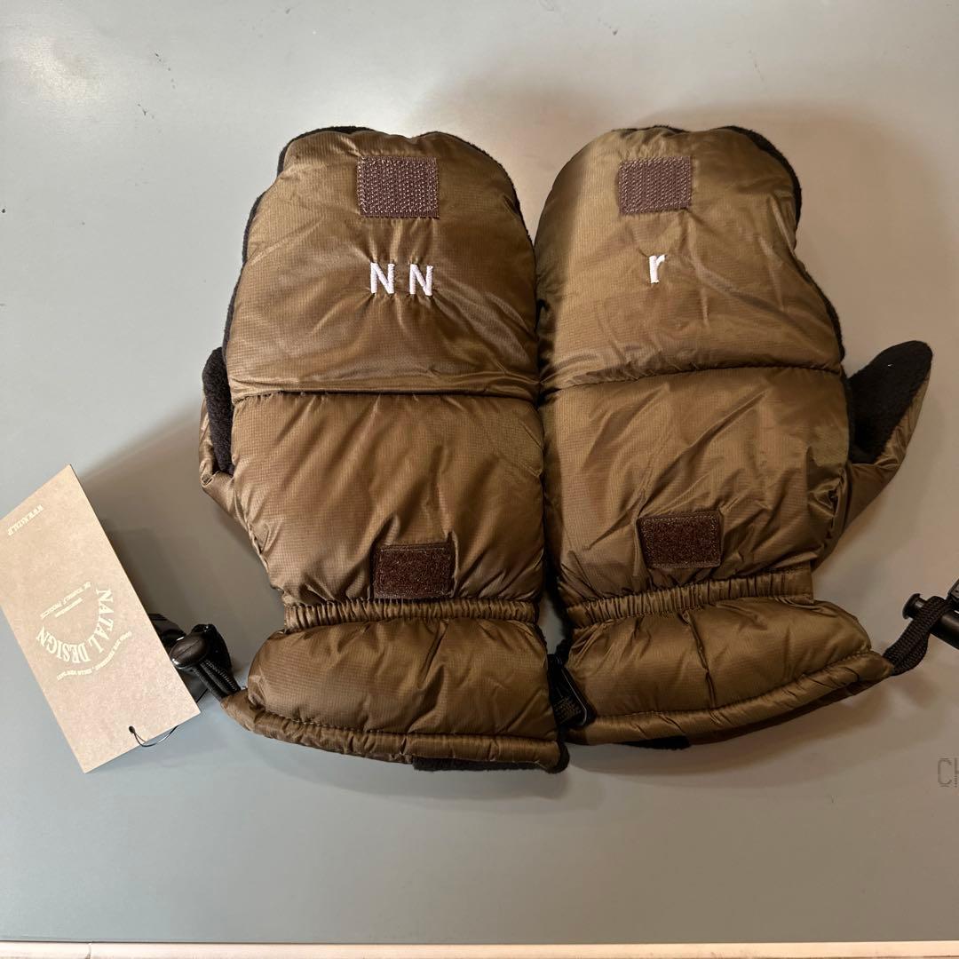 ネイタルデザインx NANGA 新品未使用品 ダウングローブ　オリーブグリーン