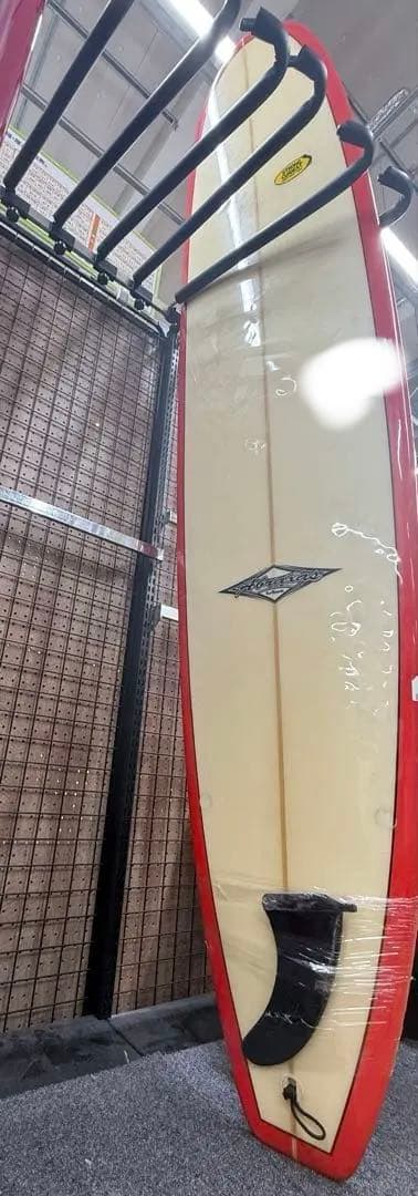 ロングボード サーフボード クリーム色 赤