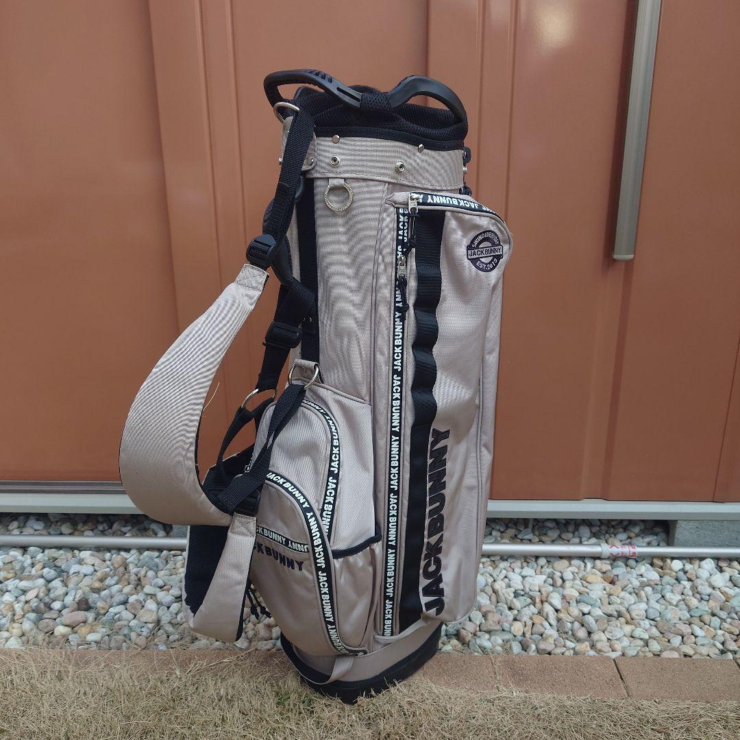 【特価】JACKBUNNY スタンド付きキャディバッグ ベージュ