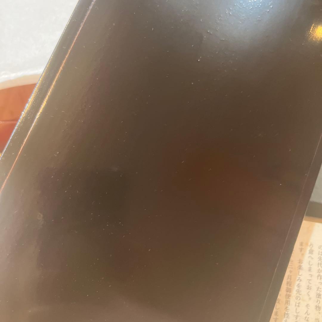 未使用長期保存朱塗り 高級長手重箱 2段松本昌夫