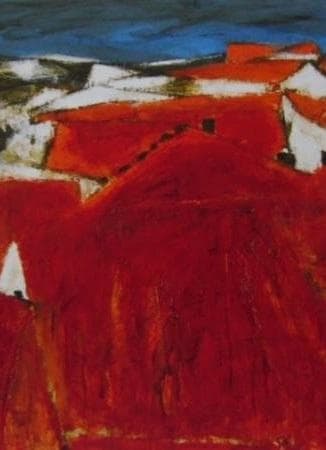 三岸節子、「坂の町」、厳選、希少画集・額装画、人気作品、新品高級額 額装付