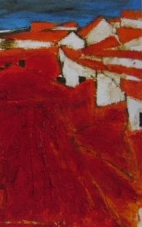 三岸節子、「坂の町」、厳選、希少画集・額装画、人気作品、新品高級額 額装付