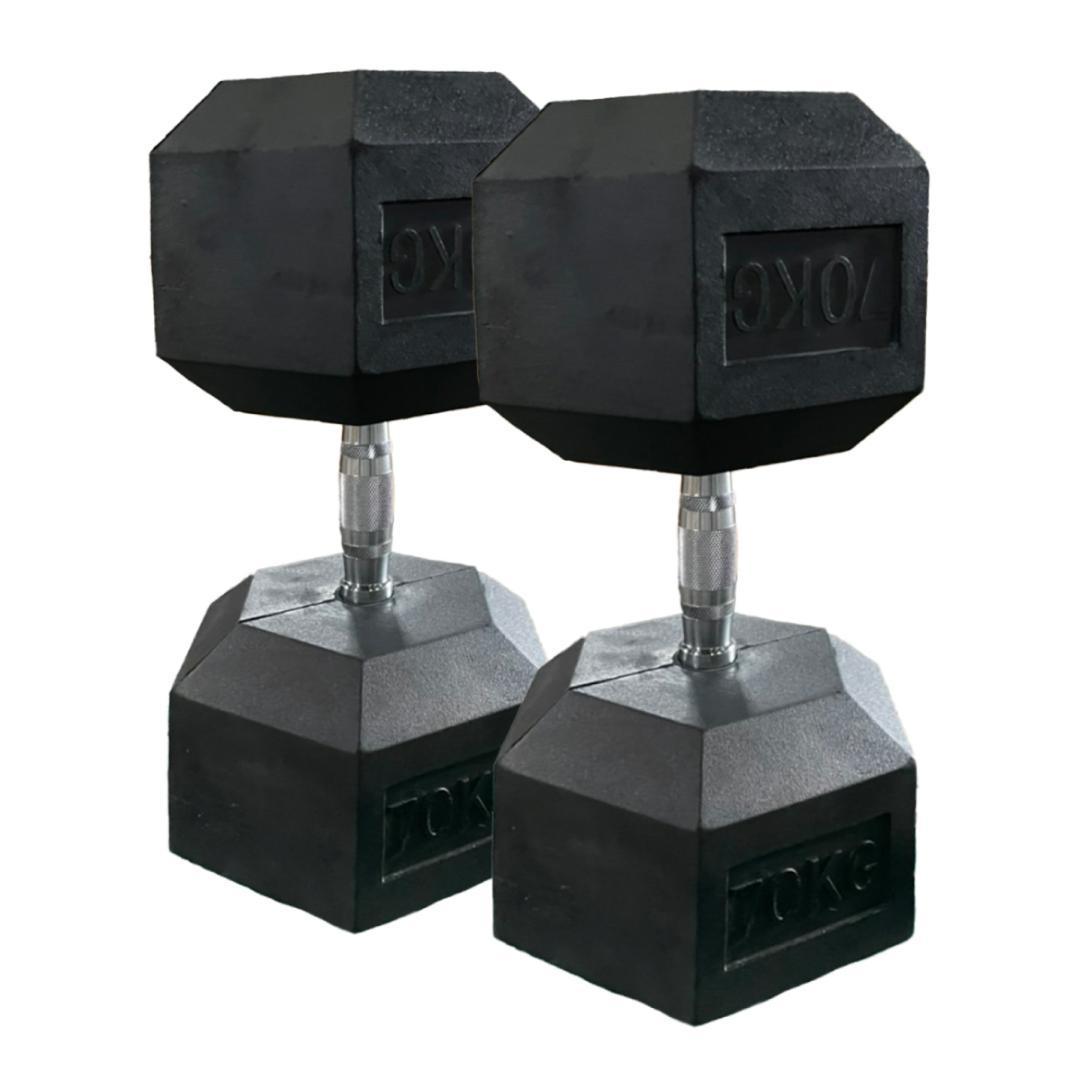 ラバー ヘックス ダンベル 75kg × 2個 セット