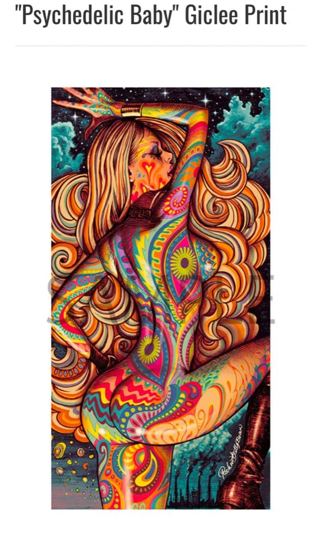 ロッキンジェリービーンPsychedelic Baby Giclee Print